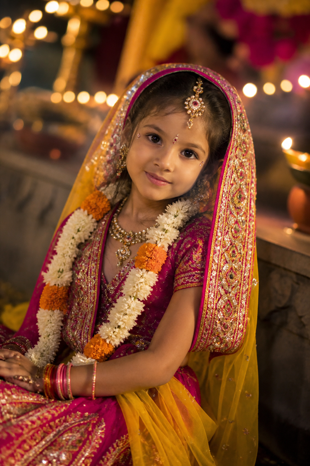 Radha look — child in traditional dress
